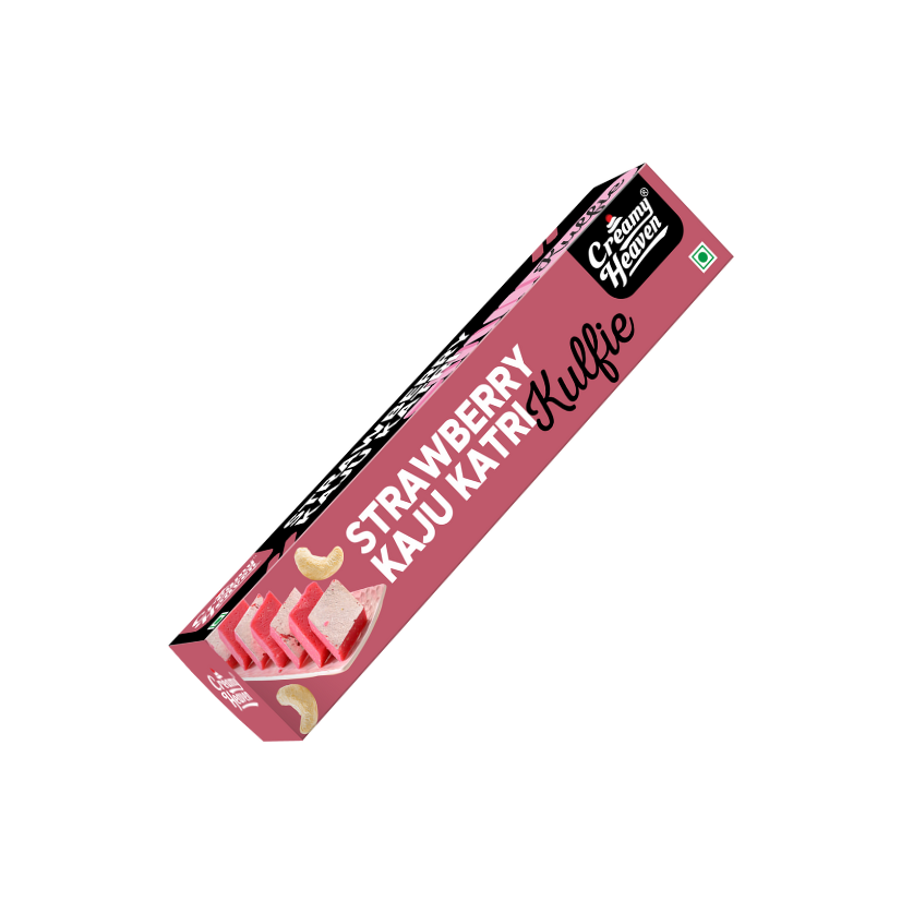 Strawberry Kaju Katri Ramzan Kulfi